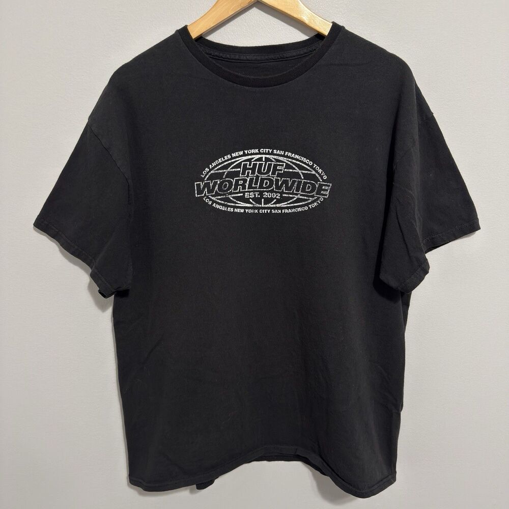 HUF Worldwide LA Tokyo NY Shirt Graphic Ltd Edition Logo Men’s XL